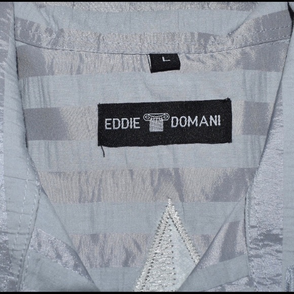 Eddie Domani Men’s Embroidered Button Down Shirt - Picture 7 of 11